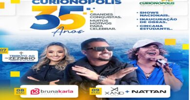 Aniversário de Curionópolis terá shows de “Tributo ao Padre Zezinho”, Bruna Karla, Xandy Avião e Nattanzinho